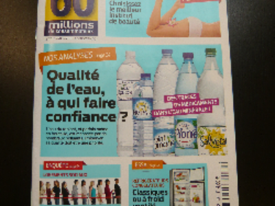 Des traces de polluants dans les eaux en bouteille et du robinet